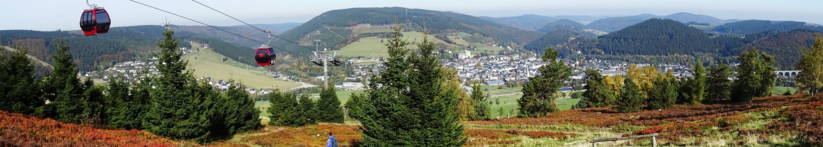 Ettelsberg Gpfel mit Bergstation Hochheideturm Siggis Ettelsberghütte Downhill Mountainbikestrecke