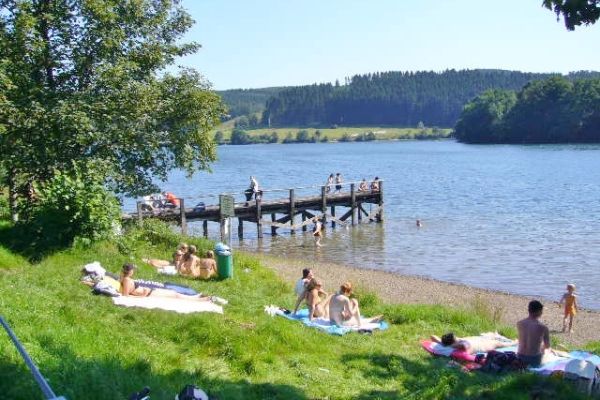 Badplaats aan het Listersee