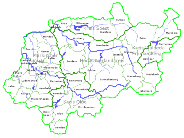 Sauerland - Karte