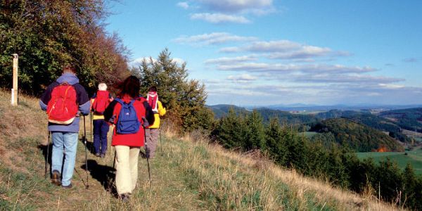 Wandelen op het wandelpad Uplandsteig