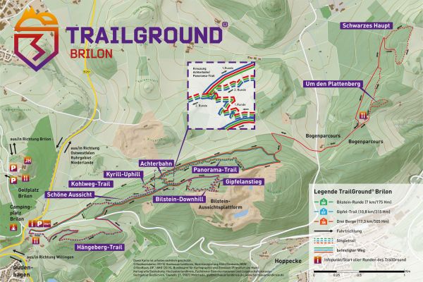 Trailground Brilon Karte