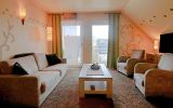 Wohnbereich mit Balkon - Fewo 'Monet'