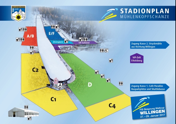 Mühlenkopfschanze - Stadionplan Tickets